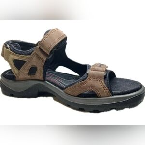 Ecco Onroads Leather Textile Slingback Sandals Size EU 42 US 9 New MSRP $110